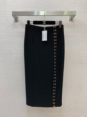 Schiaparelli  new webbing-paneled midi skirt